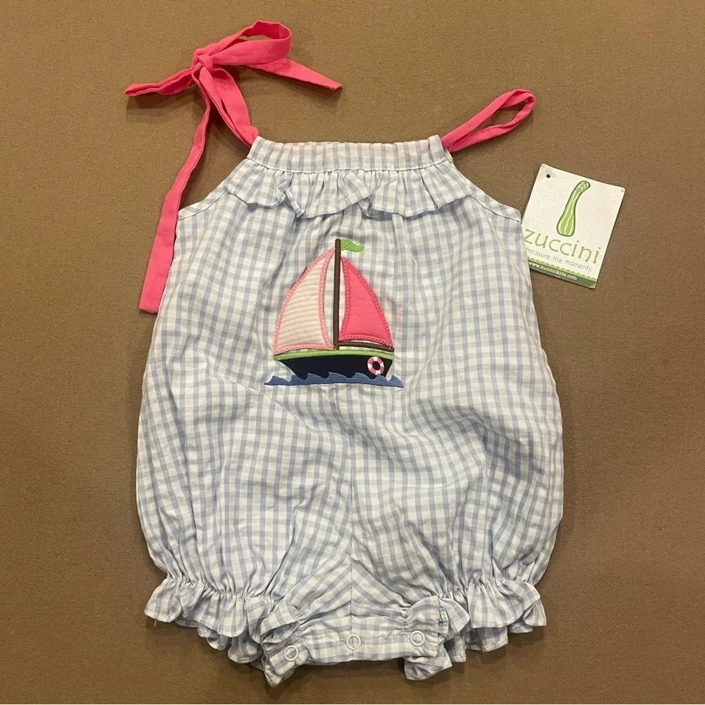 Zuccini Kids Girls Sailboat Rose Bubble Size 3 Months New With Tags